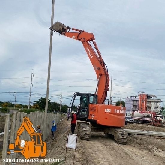 เช่าแบคโฮ PC200 กดเข็มเขื่อน เช่าแบคโฮ PC200 กดเข็มเขื่อน